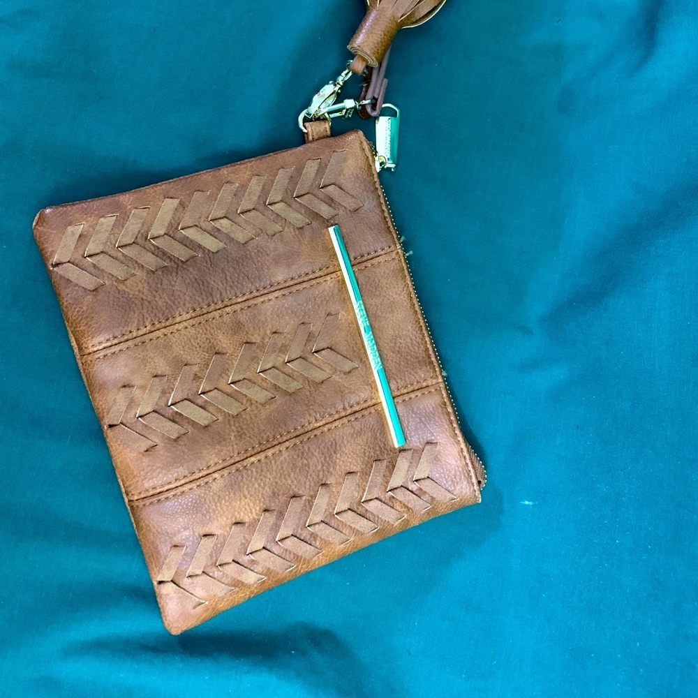 Camel/Tan colored Steve Madden clutch purse